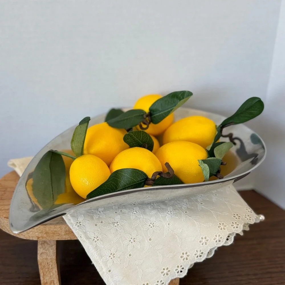 Towle Pintel‎ Collection Aluminum Leaf Bowl Mid Century Modern Silver Dish 13x9